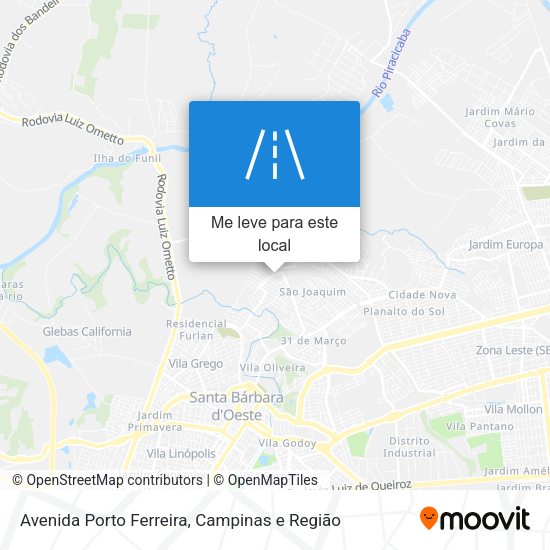 Avenida Porto Ferreira mapa