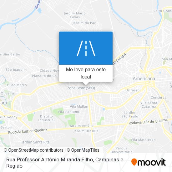 Rua Professor Antônio Miranda Filho mapa