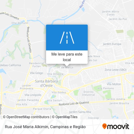 Rua José Maria Alkimin mapa