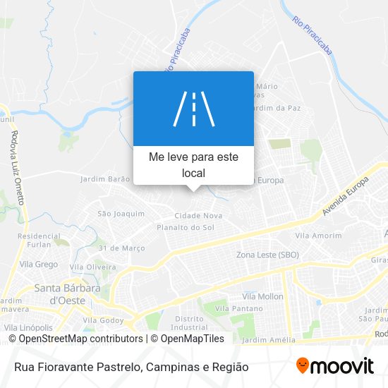 Rua Fioravante Pastrelo mapa