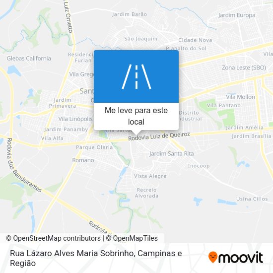 Rua Lázaro Alves Maria Sobrinho mapa