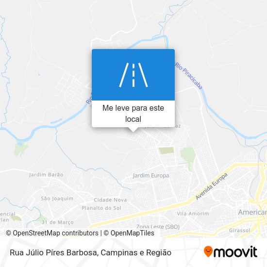 Rua Júlio Píres Barbosa mapa