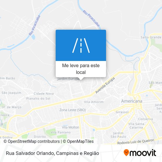 Rua Salvador Orlando mapa
