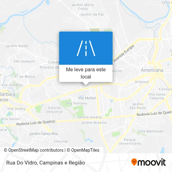 Rua Do Vidro mapa