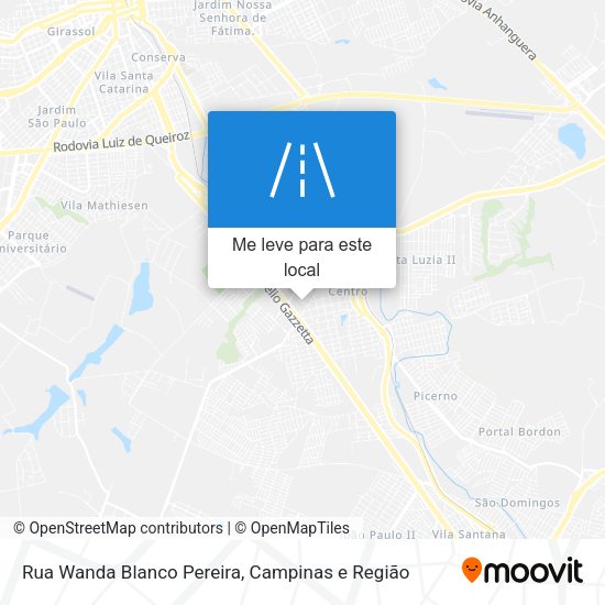 Rua Wanda Blanco Pereira mapa