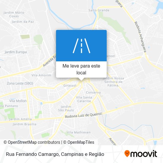 Rua Fernando Camargo mapa