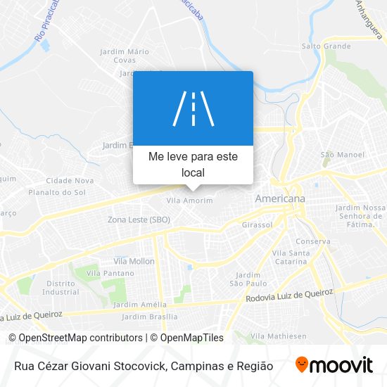 Rua Cézar Giovani Stocovick mapa