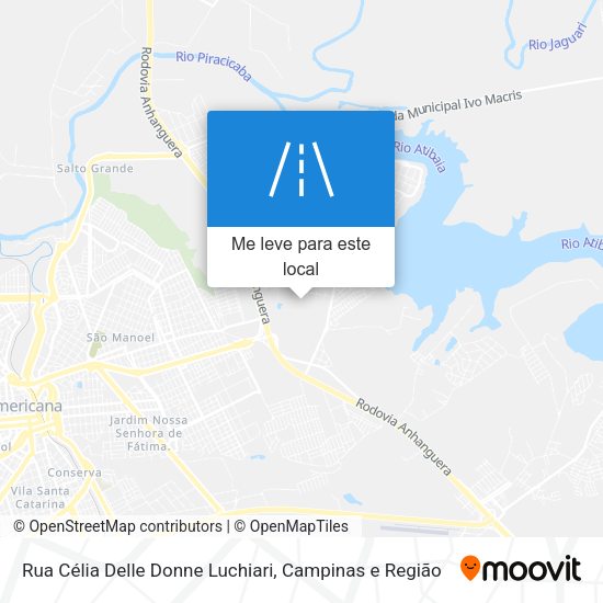 Rua Célia Delle Donne Luchiari mapa