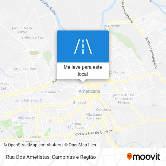 Rua Dos Ametistas mapa