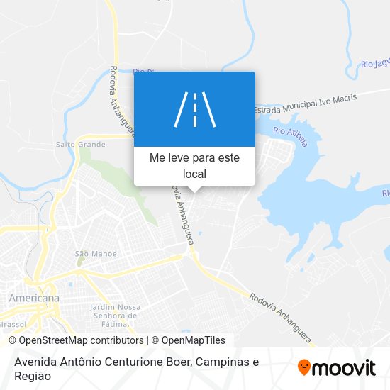 Avenida Antônio Centurione Boer mapa