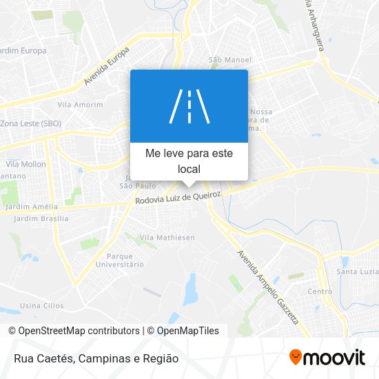 Rua Caetés mapa