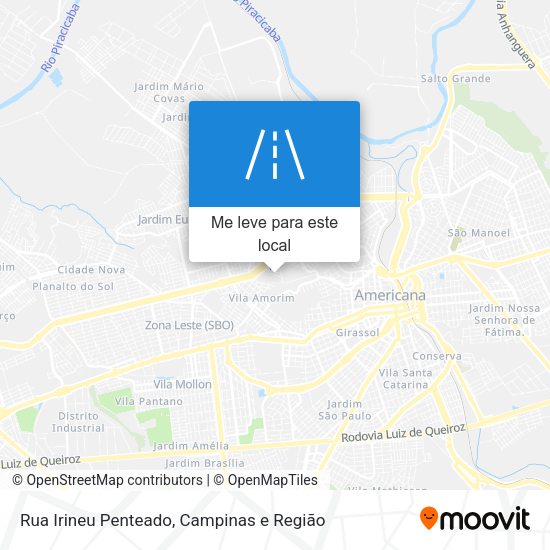 Rua Irineu Penteado mapa