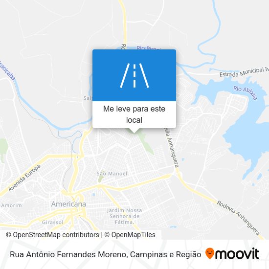 Rua Antônio Fernandes Moreno mapa