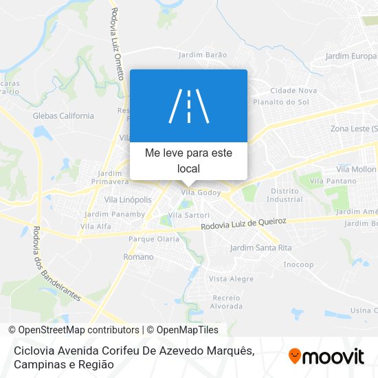 Ciclovia Avenida Corifeu De Azevedo Marquês mapa