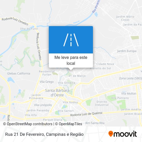 Rua 21 De Fevereiro mapa
