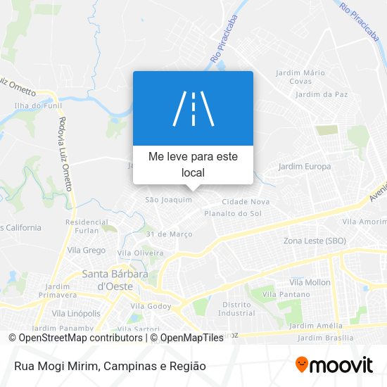 Rua Mogi Mirim mapa