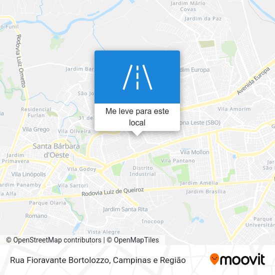 Rua Fioravante Bortolozzo mapa