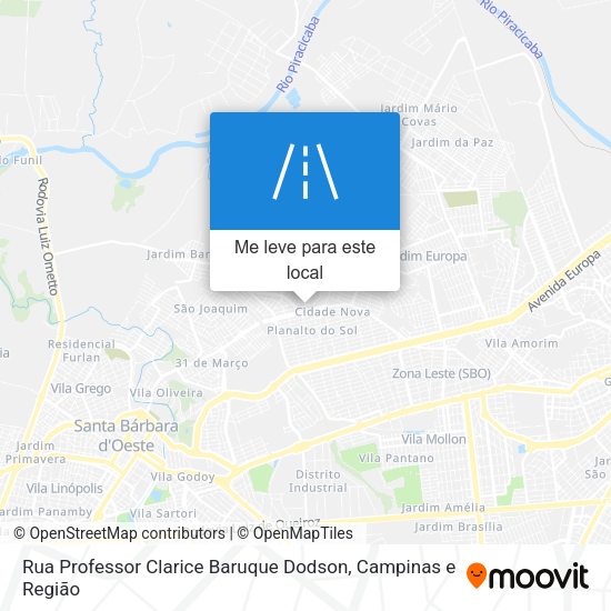 Rua Professor Clarice Baruque Dodson mapa
