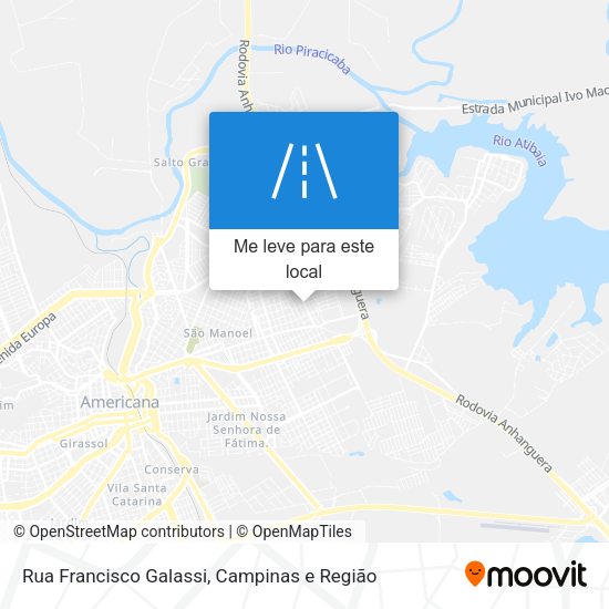 Rua Francisco Galassi mapa