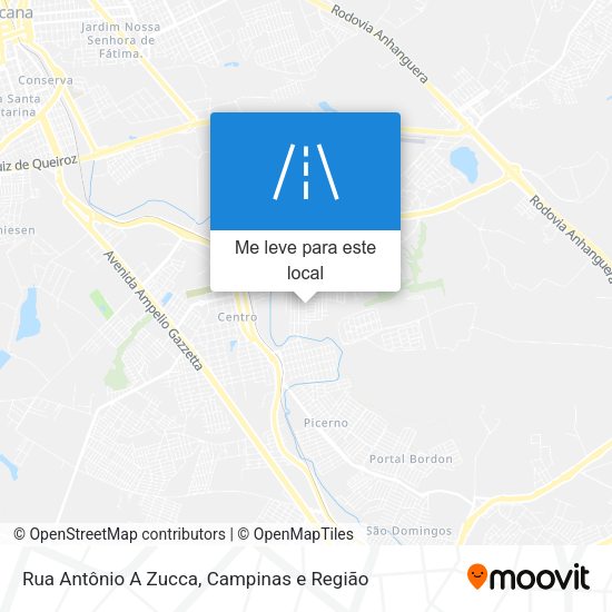 Rua Antônio A Zucca mapa