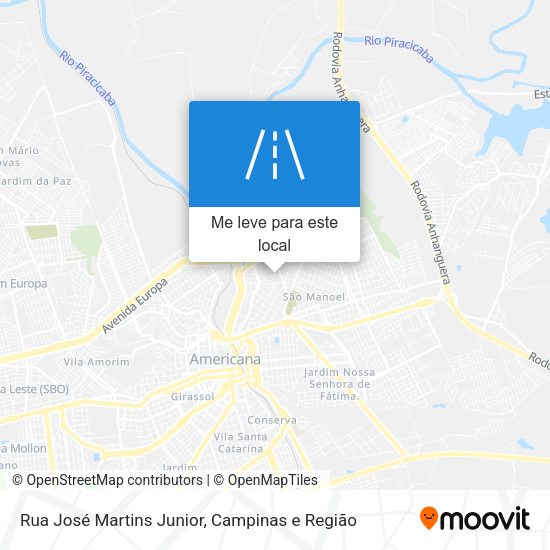 Rua José Martins Junior mapa