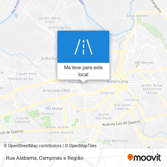 Rua Alabama mapa