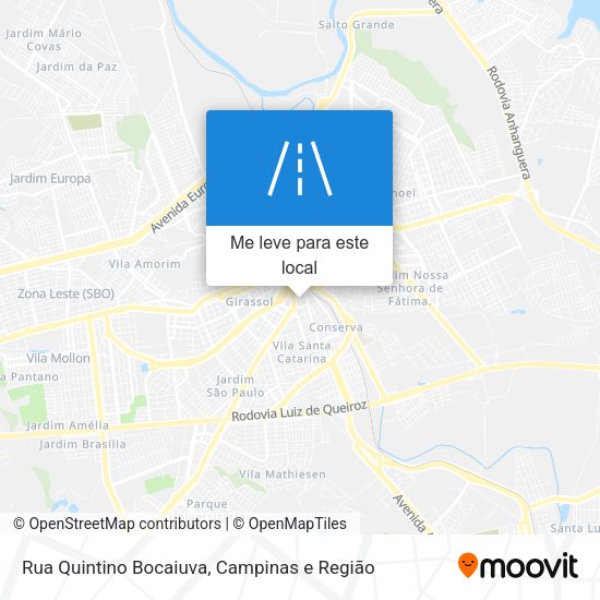Rua Quintino Bocaiuva mapa