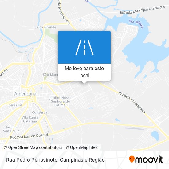 Rua Pedro Perissinoto mapa