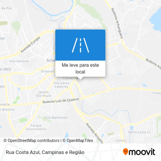 Rua Costa Azul mapa