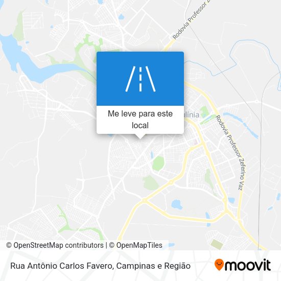 Rua Antônio Carlos Favero mapa