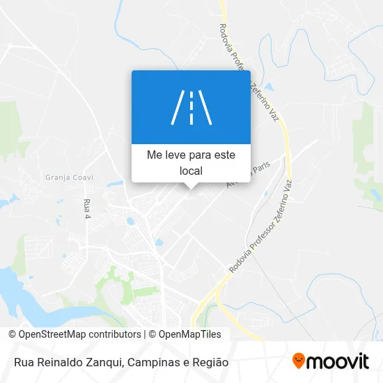 Rua Reinaldo Zanqui mapa