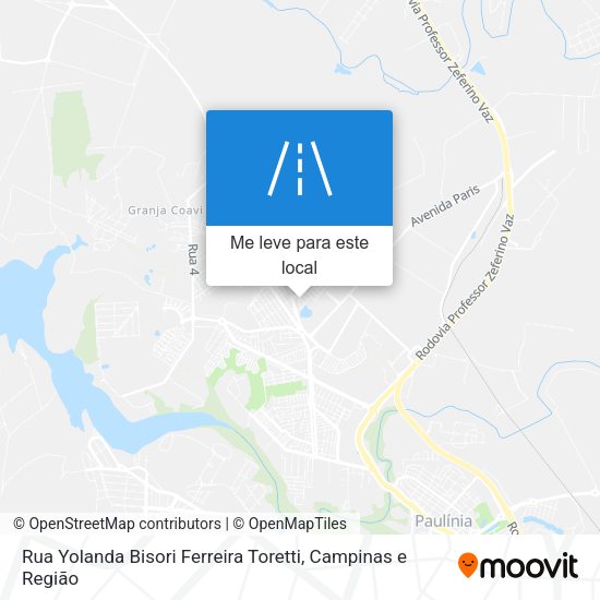Rua Yolanda Bisori Ferreira Toretti mapa