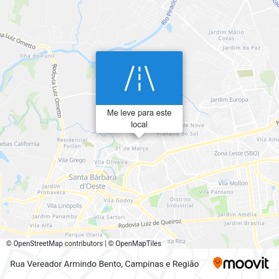 Rua Vereador Armindo Bento mapa