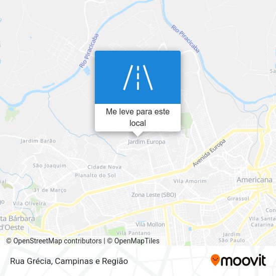 Rua Grécia mapa