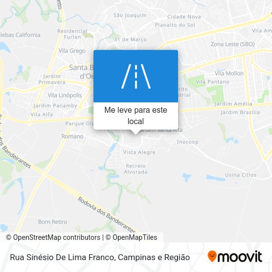 Rua Sinésio De Lima Franco mapa