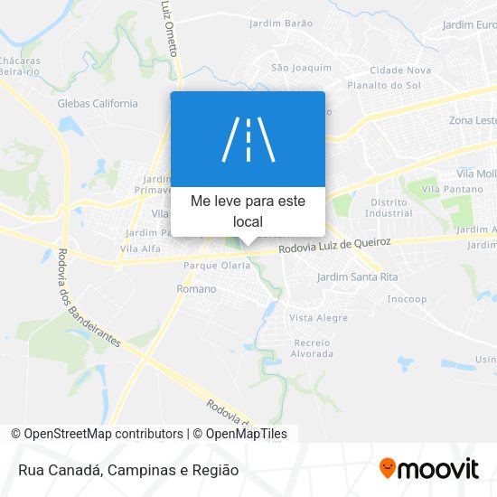 Rua Canadá mapa