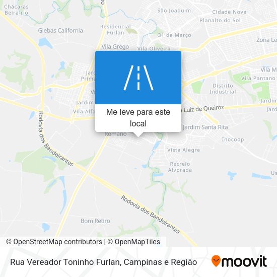 Rua Vereador Toninho Furlan mapa