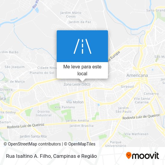 Rua Isaltino A. Filho mapa