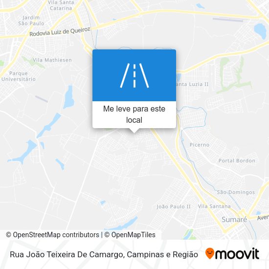 Rua João Teixeira De Camargo mapa