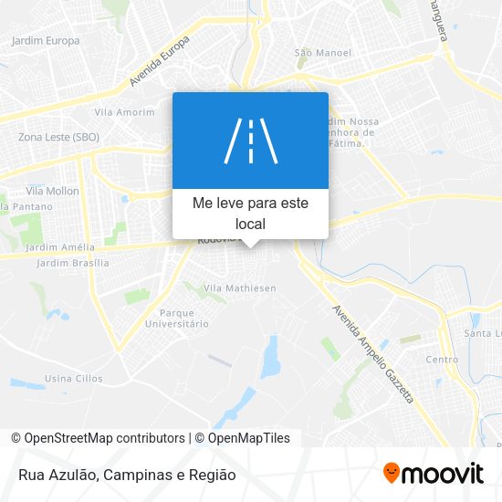 Rua Azulão mapa