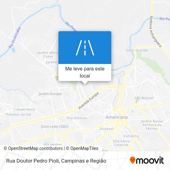 Rua Doutor Pedro Pioli mapa