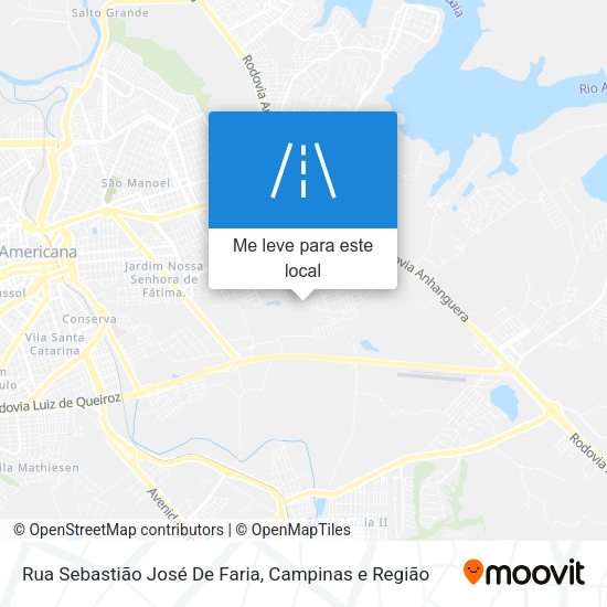 Rua Sebastião José De Faria mapa