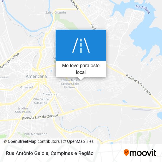 Rua Antônio Gaiola mapa