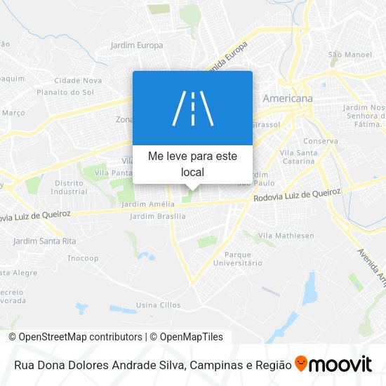 Rua Dona Dolores Andrade Silva mapa
