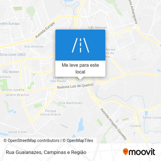 Rua Guaianazes mapa