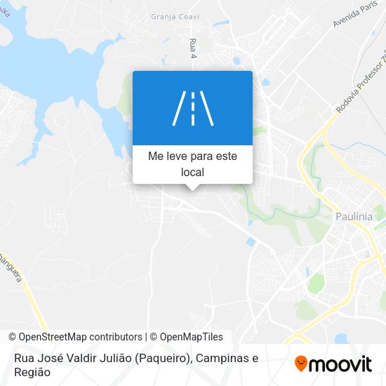Rua José Valdir Julião (Paqueiro) mapa
