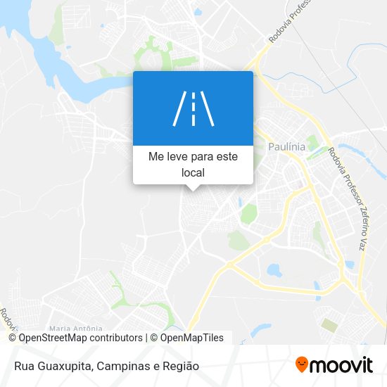 Rua Guaxupita mapa