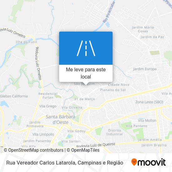 Rua Vereador Carlos Latarola mapa