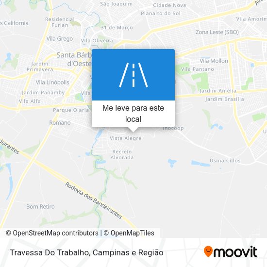 Travessa Do Trabalho mapa