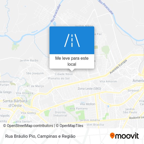 Rua Bráulio Pio mapa